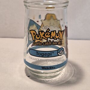 1999 Nintendo Pokemon #9 TOGEPI Welch's Jelly Glass Jar Vintage
